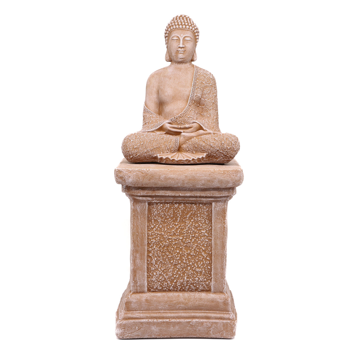 Buddha Figur Sumatra auf Säule