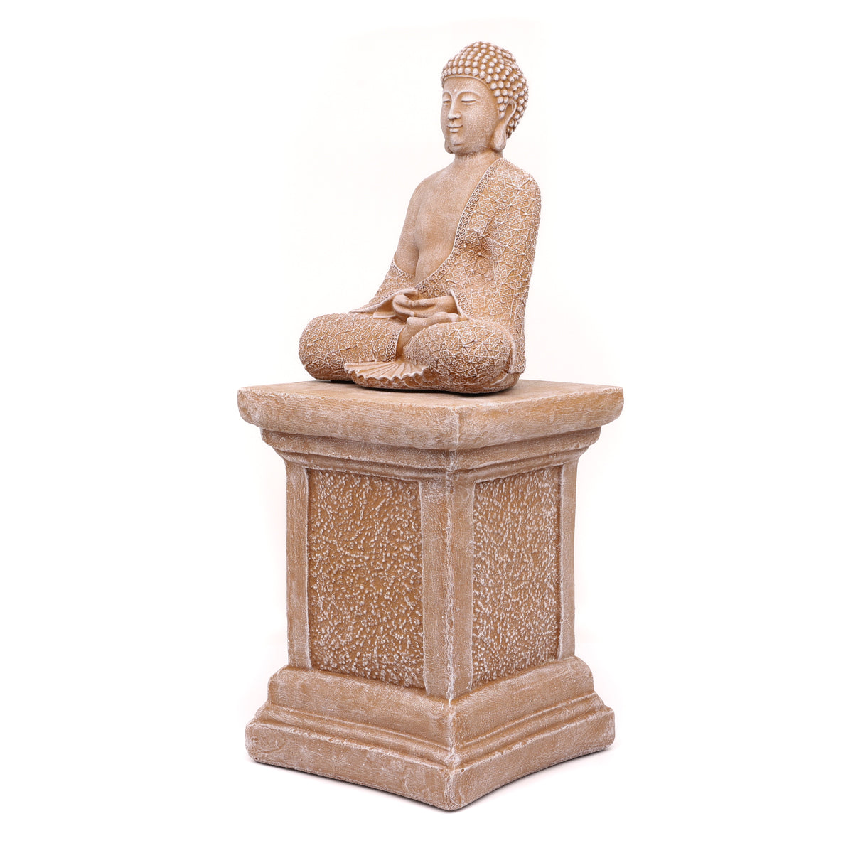 Buddha Figur Sumatra auf Säule