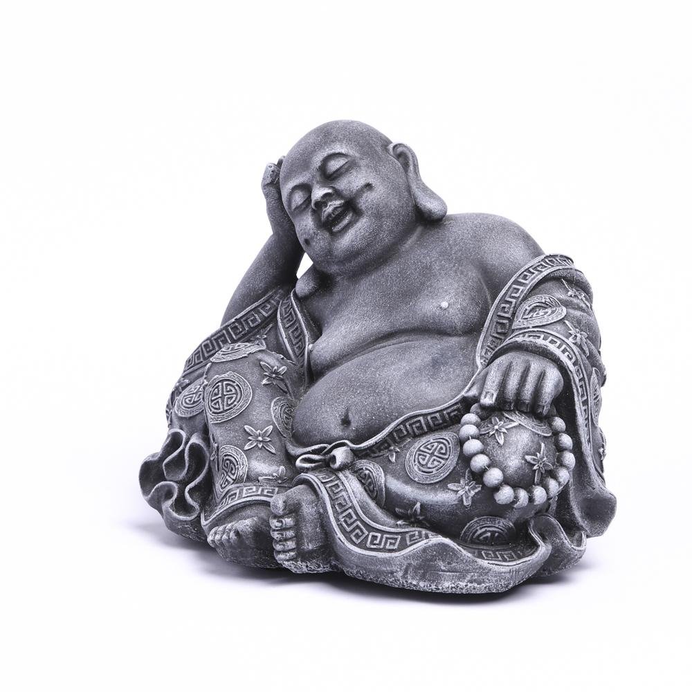 buddha-figur-lachend-tiefes kunsthandwerk-grau