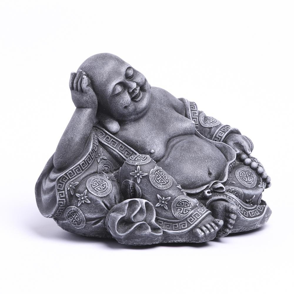 buddha-figur-lachend-tiefes kunsthandwerk-grau