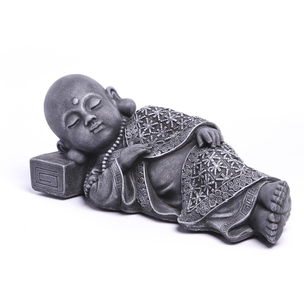 buddha-statue-liegend-tiefes kunsthandwerk-grau