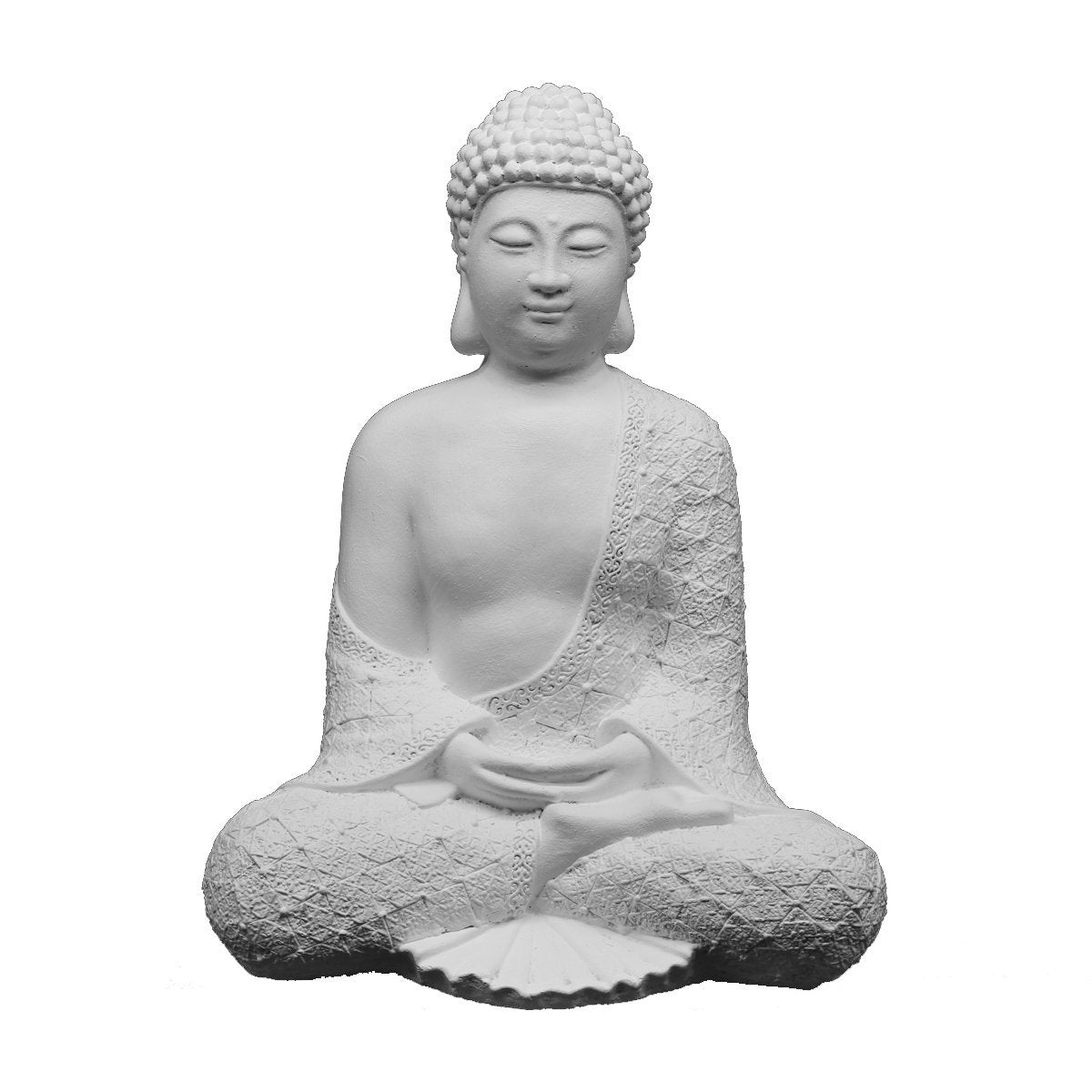 buddha-figur-stehend-tiefes kunsthandwerk-weiss