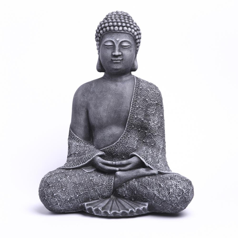 buddha-figur-stehend-tiefes kunsthandwerk-grau