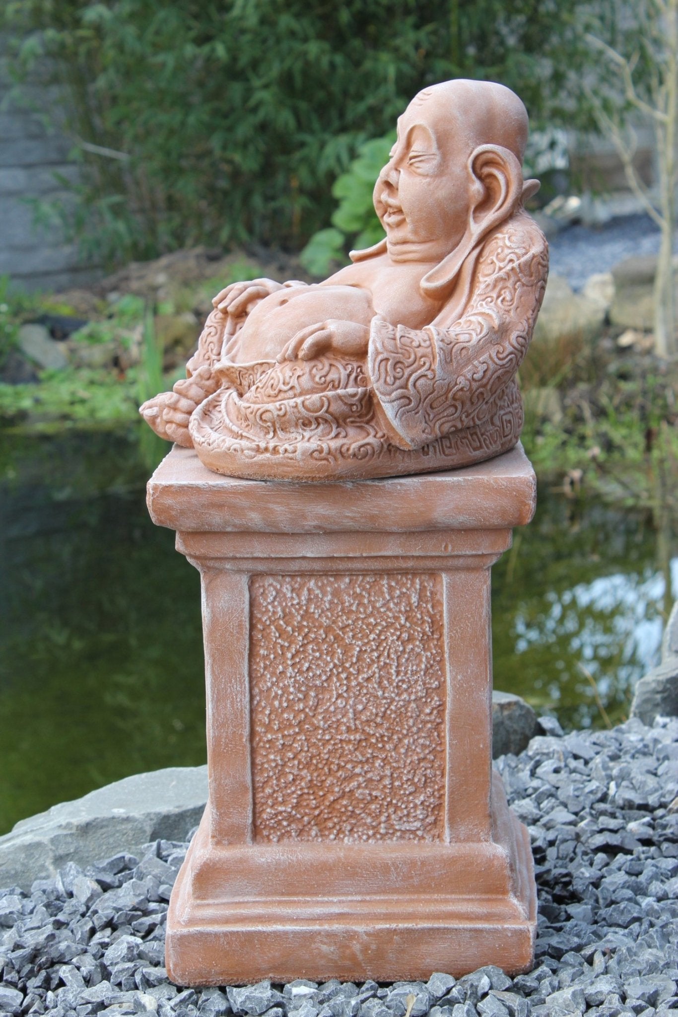 Buddha Uluwatu auf Säule - Tiefes Kunsthandwerk