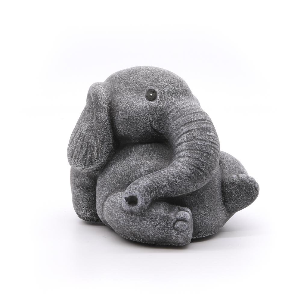 Elefant sitzend - Tiefes Kunsthandwerk